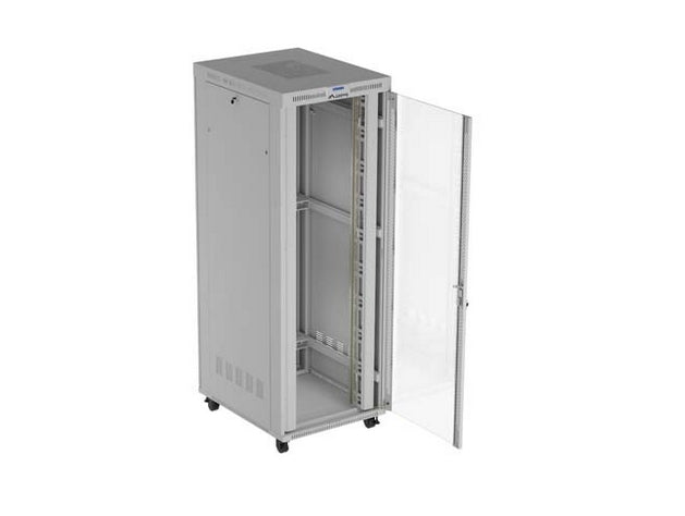 Lanberg Rack Cabinet 19" Free-Standing 47U/800X1000 (FlAT Pack) With Glass Door LCD Grey V2