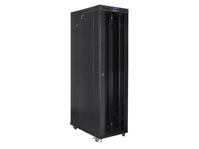 Lanberg rack cabinet 19" free-standing 47U/800x1200 (flat pack) with glass door lcd black v2