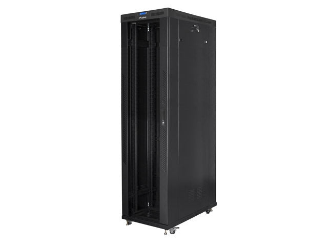 Lanberg rack cabinet 19" free-standing 47U/800x1200 (flat pack) with glass door lcd black v2
