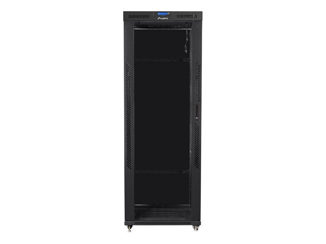 Lanberg rack cabinet 19" free-standing 42U/800x800 (flat pack) with glass door lcd black v2