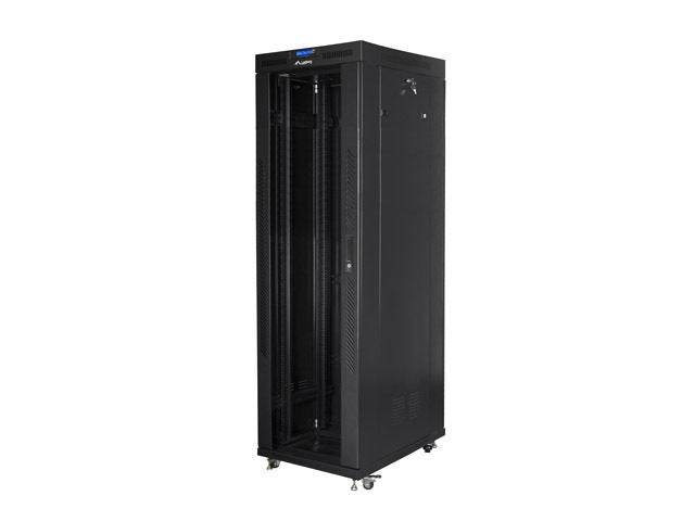 Lanberg rack cabinet 19" free-standing 42U/800x800 (flat pack) with glass door lcd black v2