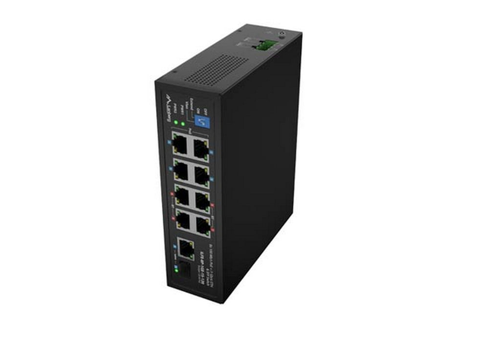 Lanberg Switch ILFE-8P-1Ge-1S-120 POE 4 x BT 4 x AT SFP/ETH DIN Unmanagment Fast Ethernet