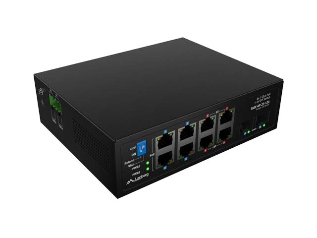 Lanberg Switch ILGE-8P-2S-120 POE 4 x BT 4 x AT 2 x SFP DIN Unmanagment Gigabit Ethernet