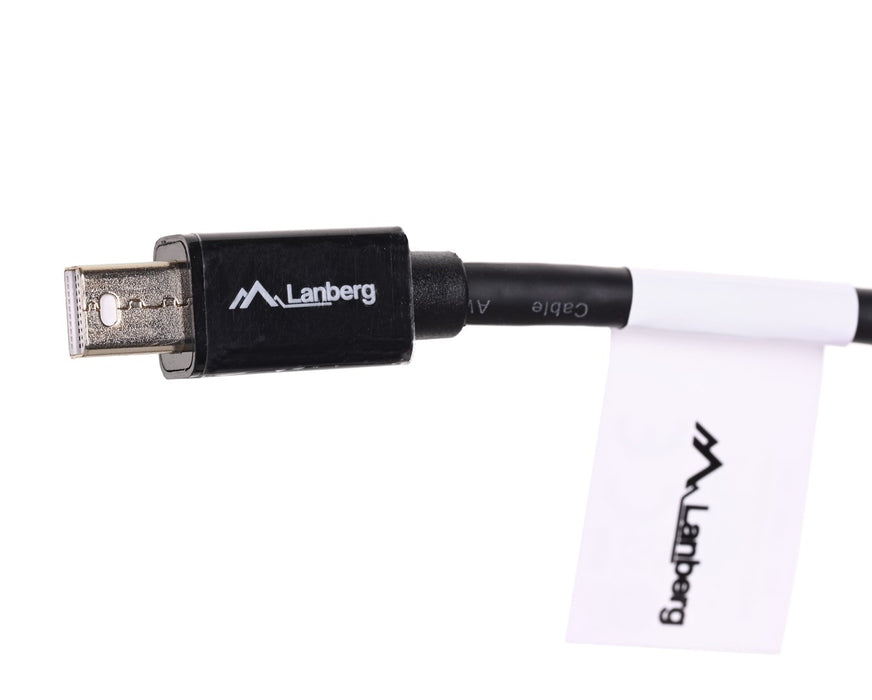 Lanberg adapter display port mini (m) -> display port (f), 10cm cable, black