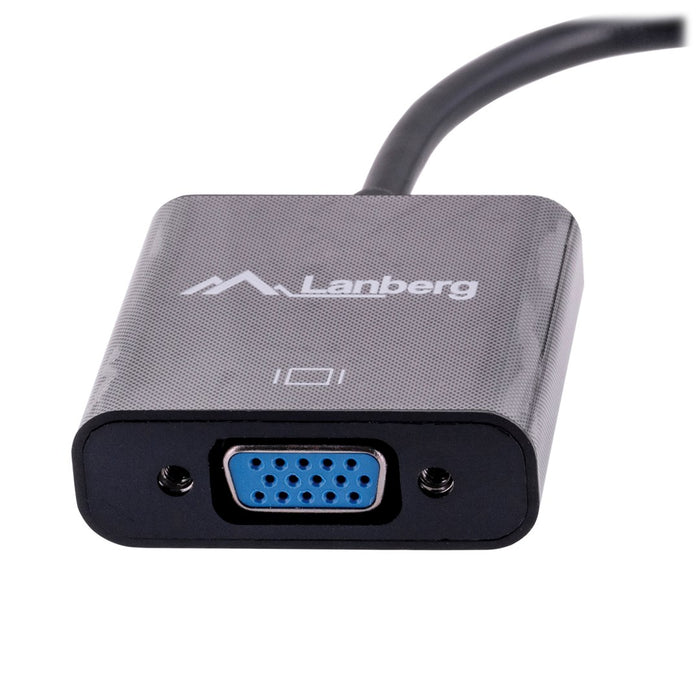 Lanberg adapter display port mini (m) -> VGA (f), 20cm cable, black