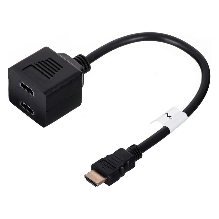 Lanberg adapter HDMI-A (m) -> HDMI-A (f) x2 splitter, 20cm cable