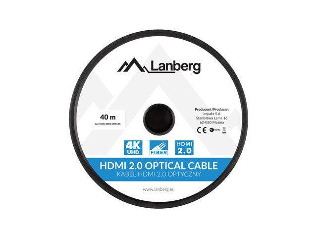 Lanberg HDMI M/M v2.0 cable 30m optical black aoc