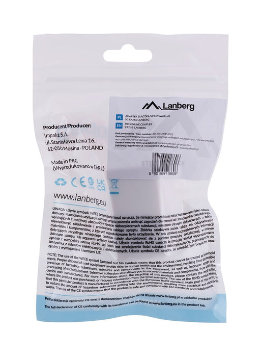 Lanberg RJ-45 inline coupler CAT.5e
