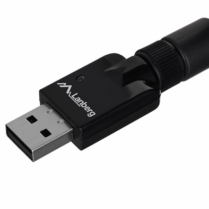 Lanberg USB adapter wireless network card nc-0150-we n150 1x external antenna