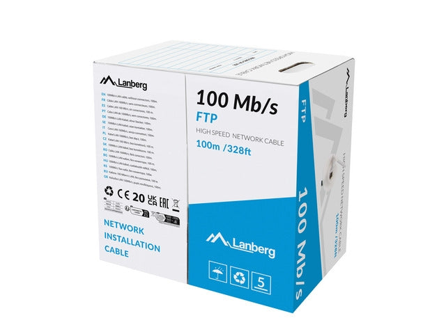 Lanberg LAN cable ftp 100m solid cca grey