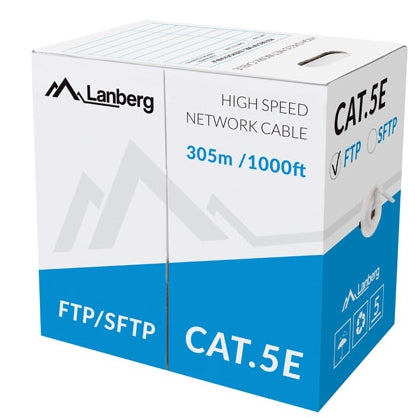 Lanberg LAN cable FTP CAT.5E 305m solid CCA, grey