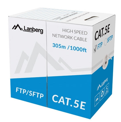 Lanberg LAN cable FTP CAT.5E 305m stranded CCA, grey