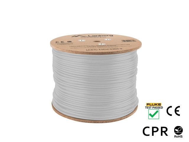 Lanberg LAN cable CAT.7 sftp 305m solid cu lszh grey cpr + fluke passed