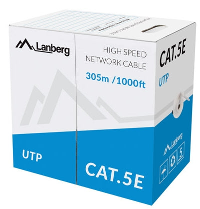Lanberg LAN cable UTP CAT.5E 305m solid CCA, grey