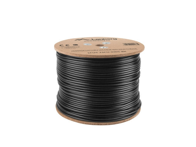 Lanberg LAN cable UTP Cat.5e 305m Outdoor Solid CU Fluke Passed, black