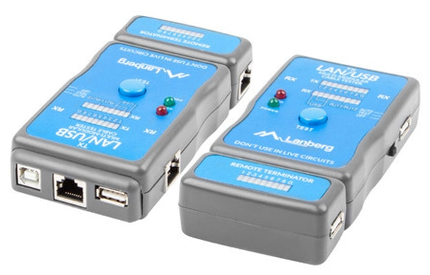 Lanberg cable tester for wiring terminated with RJ-45, RJ-11, USB