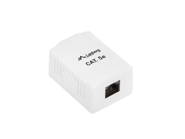 Lanberg surface-mount box CAT.5e UTP UNshielded 1X RJ45, white