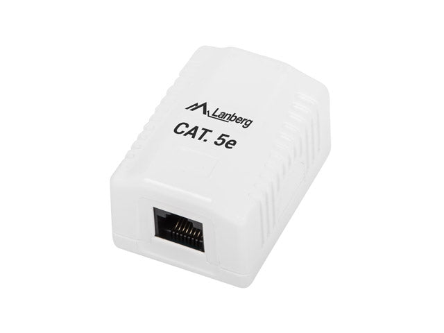 Lanberg surface-mount box CAT.5e UTP UNshielded 1X RJ45, white
