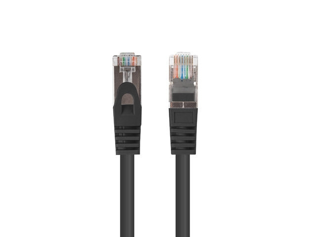 Lanberg patch cord CAT.6 FTP 0.25m, Fluke Passed, black (10-pack)