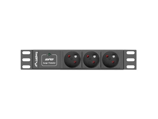 Lanberg power distribution unit (PDU) 10"1U 16A 3X 230V PL 2M, black