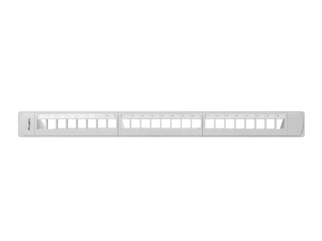 Lanberg patch panel blank 24 port 1U with organizer for keystone modules gray
