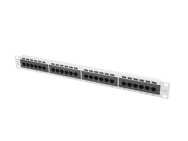 Lanberg patch panel 24 port 1U CAT.5E, grey