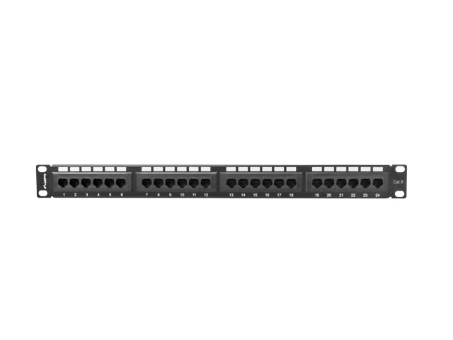 Lanberg patch panel 24 port 1U CAT.6, black