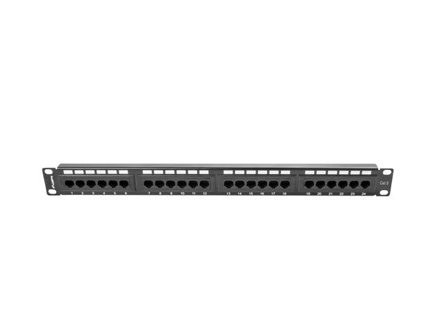 Lanberg patch panel 24 port 1U CAT.6, black