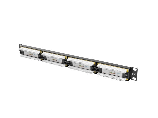 Lanberg patch panel 24 port 1U CAT.6, black