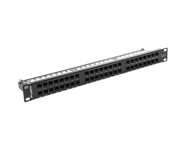 Lanberg patch panel 48 port 1U CAT.6, black
