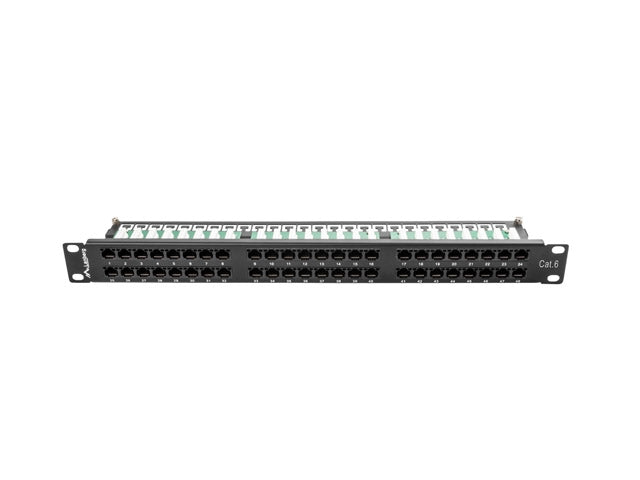 Lanberg patch panel 48 port 1U CAT.6, black