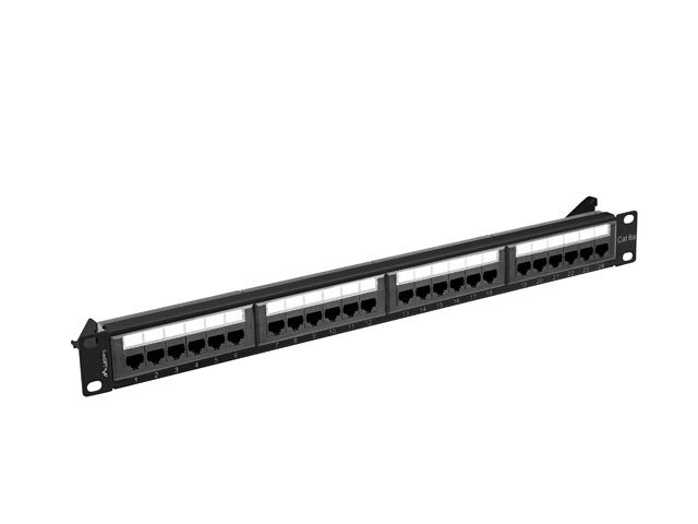 Lanberg patch panel 24 port 1U 19" CAT.6a utp black