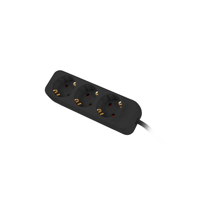 Lanberg power strip 1.5m, 3 sockets, french quality-grade copper cable, black