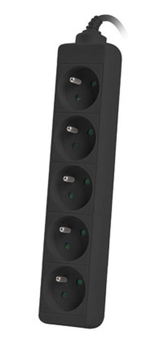 Lanberg power strip 3m, 5 socket,s french quality-grade copper cable, black