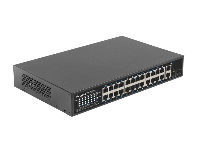 Lanberg Switch 24 x 100MB POE+/2 x Combo Rack 19" Gigabit Ethernet, 250W