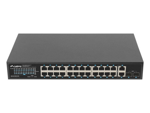 Lanberg switch 24x 1GB poe+/2x GB 2x sfp rack 19" gigabit ethernet 250w