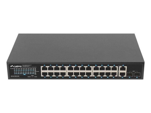 Lanberg switch 24x 1GB poe+/2x GB 2x sfp rack 19" gigabit ethernet 360w