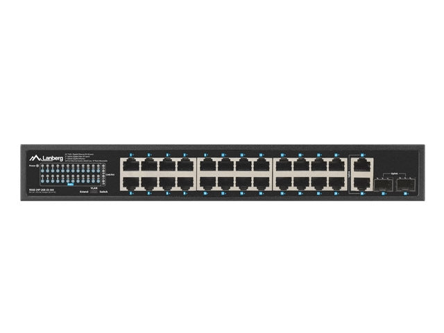 Lanberg switch 24x 1GB poe+/2x GB 2x sfp rack 19" gigabit ethernet 360w