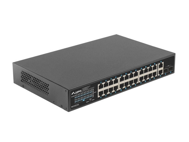 Lanberg switch 24x 1GB poe+/2x GB 2x sfp rack 19" gigabit ethernet 360w