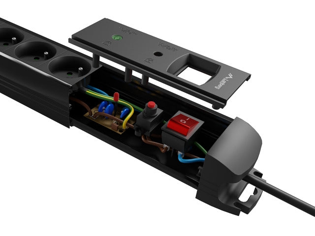 Lanberg surge protector sp1 1.5m 5x french outlets black