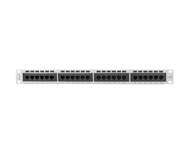 Lanberg patch panel 24 port 1U CAT.5E, grey