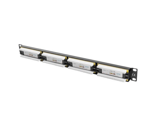 Lanberg patch panel 24 port 1U CAT.5E, black