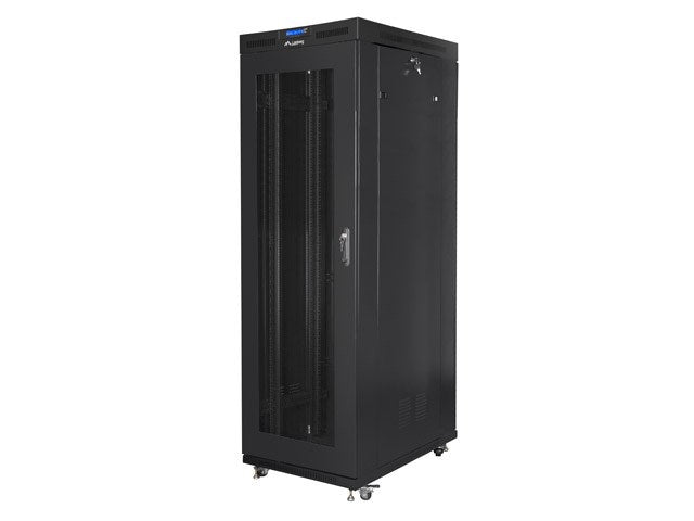 Lanberg rack cabinet 19" free-standing 42U/800x1000 (flat pack) with mesh door lcd black v2