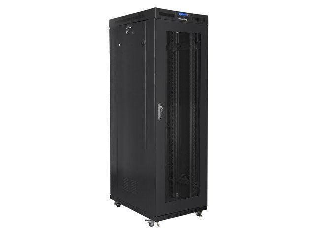 Lanberg rack cabinet 19" free-standing 42U/800x1000 (flat pack) with mesh door lcd black v2