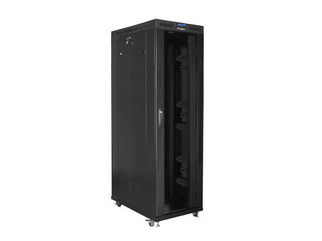 Lanberg rack cabinet 19" free-standing 42U/800x1200 (flat pack) with glass door lcd black v2