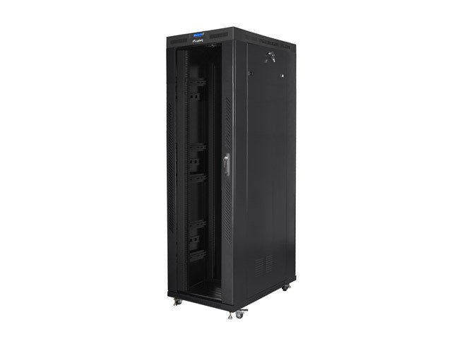 Lanberg rack cabinet 19" free-standing 42U/800x1200 (flat pack) with glass door lcd black v2