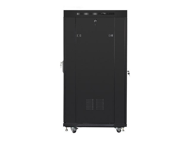 Lanberg rack cabinet 19" free-standing 27U/800x1000 (flat pack) with glass door lcd black v2
