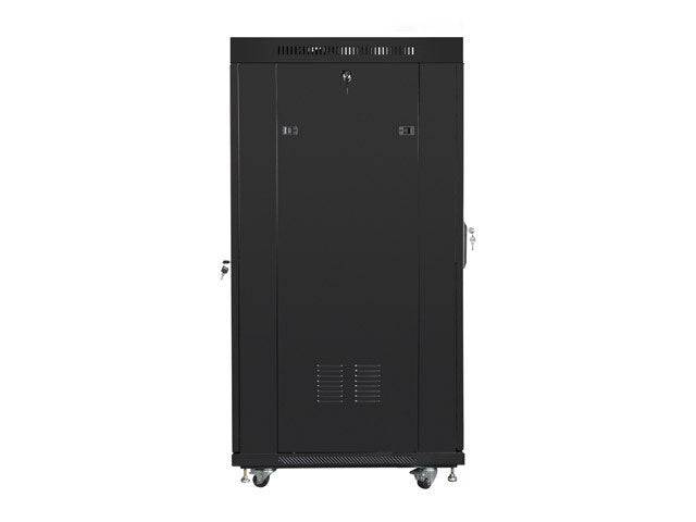 Lanberg rack cabinet 19" free-standing 27U/800x1000 (flat pack) with glass door lcd black v2