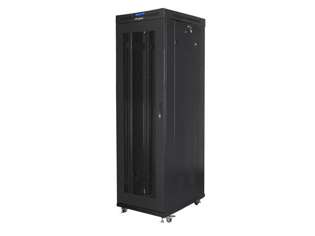 Lanberg rack cabinet 19" free-standing 42U/600x1000 (flat pack) with mesh door lcd black v2