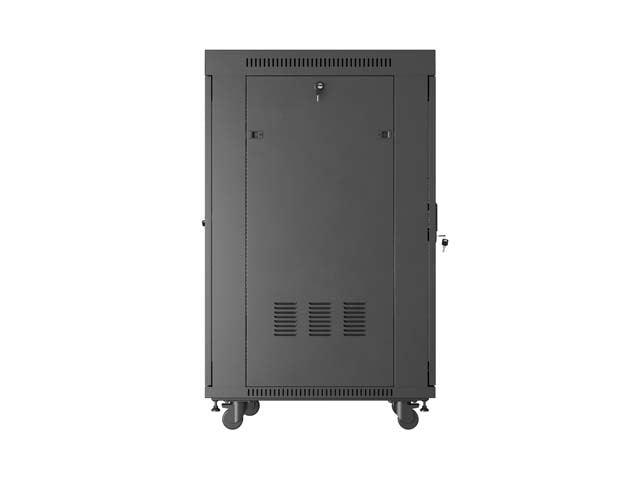 Lanberg Rack Cabinet 19" Free-Standing 24U/600X800 (FlAT Pack) With Mesh Door LCD Black V2